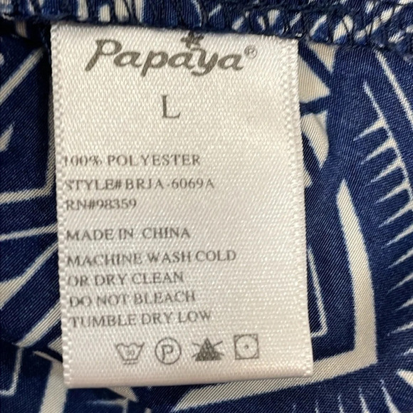 Papaya Strapless Aztec Navy and White Romper L - Picture 14 of 15